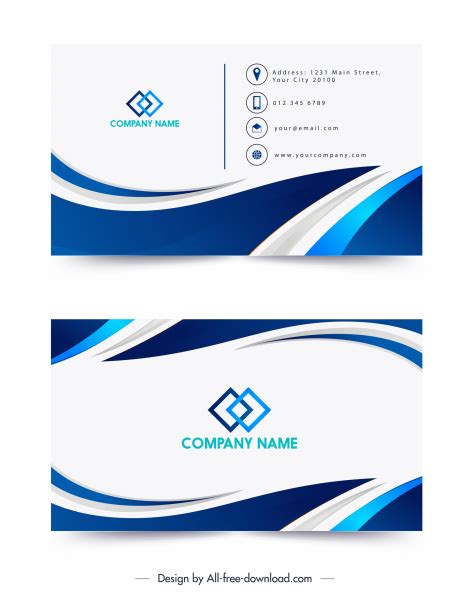 Business Card Template Blue